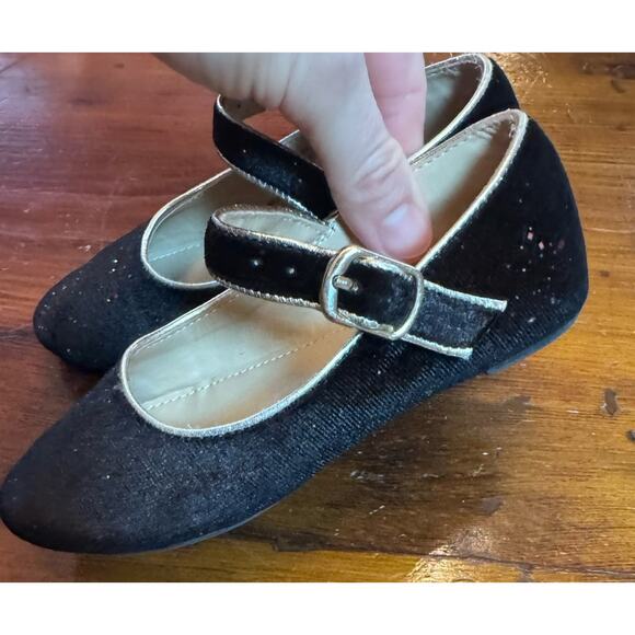 J. Crew Girls' velvet-strap flats Girls Size 10 - Picture 4 of 11